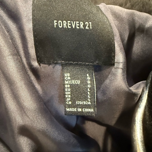 Forever 21 Charcoal Gray Teddy Jacket with Plush Material and Shawl Collar - Picture 5 of 10